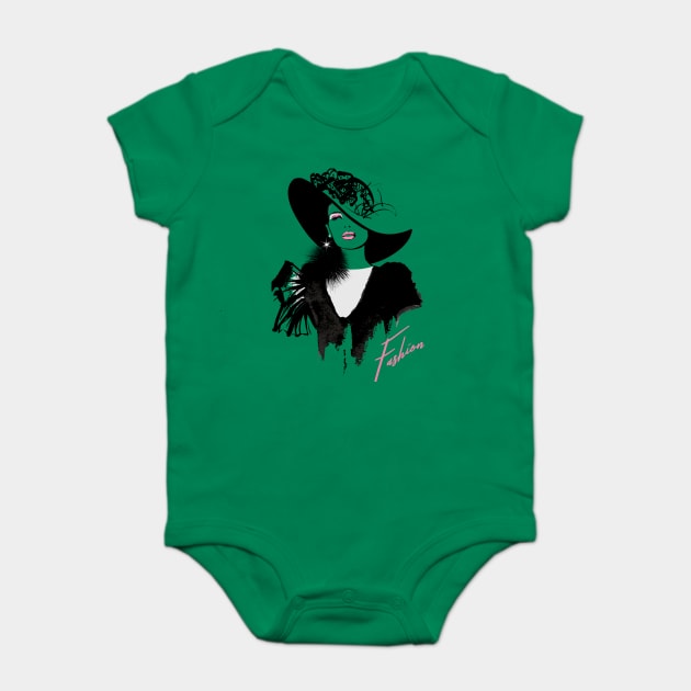 Eyelashes Fashion Diva T-Shirt Baby Bodysuit by creative